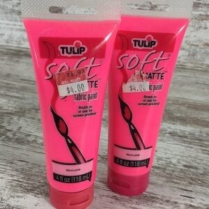 Fabric Paint Neon Pink 2 Bottles